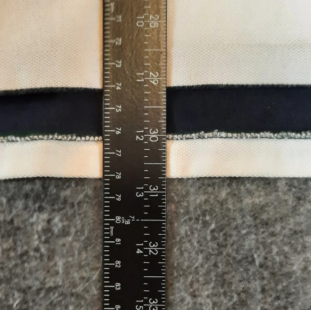 Polo Ralph Lauren Shirt Mens XXL White Striped Polo Golf Sporty Preppy Custom